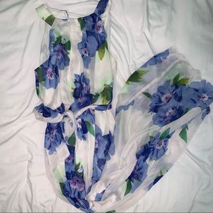 White Floral Maxi Dress